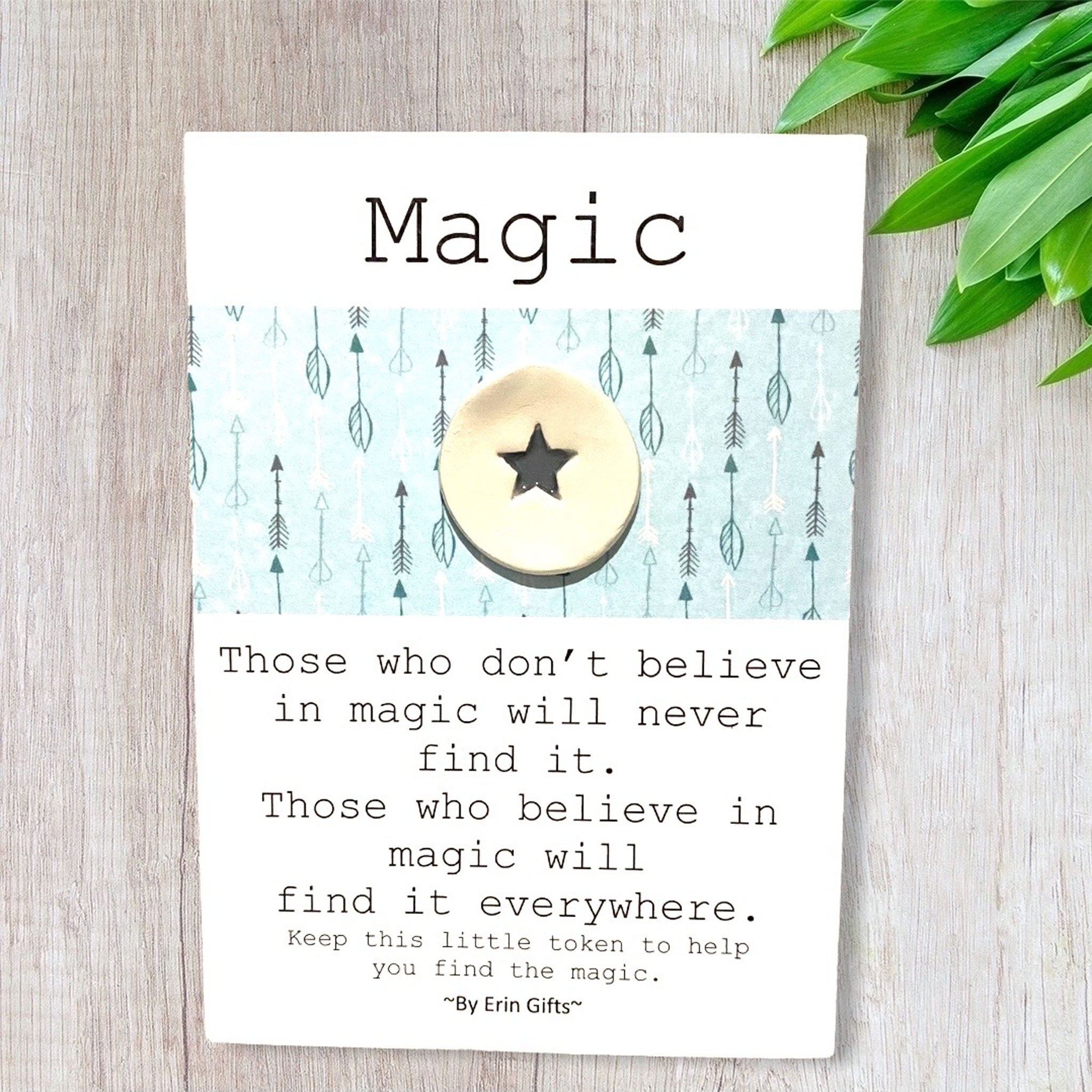 Magic  Ceramic Wish Token and Card